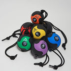 Aeromat Elite Power 39'' Rope 12 Lb Medicine Balls For Exercise - 9'' Dia Workout Ball, Weighted Balls For Exercise, Weight Ball