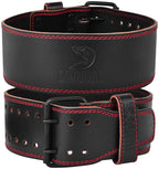 Dmoose Gym Belt Genuine Leather For Men And Women, 4 Inch Wide, Adjustable Buckle, 5Mm Thick For Weightlifting, Workout, Gym, Sq
