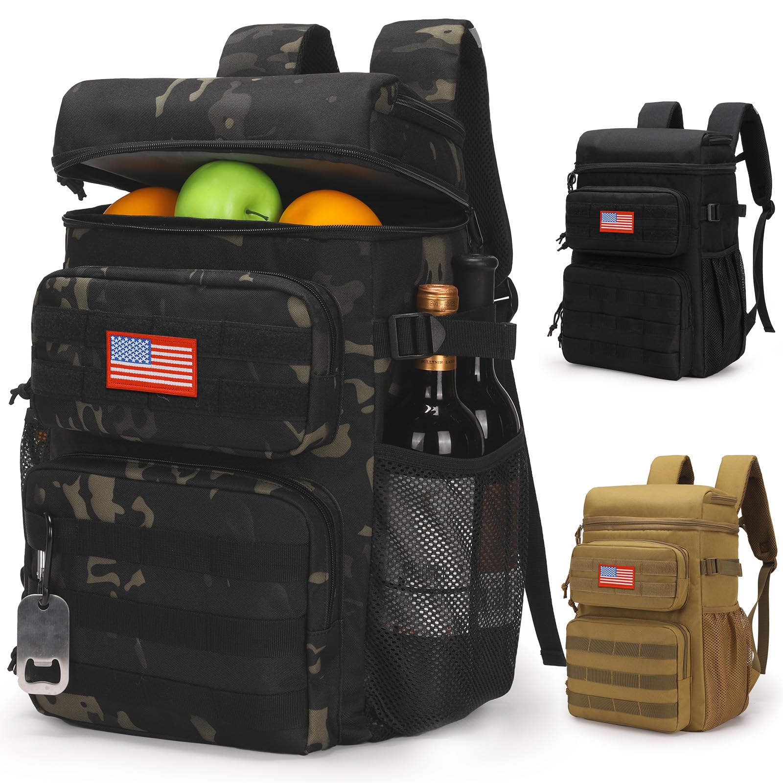 Tactical Backpack Cooler,Soft Lightweight Leakproof Cooler Backpack,Insulated Cooler Bag,Portable Soft Cooler Bag Waterproof For