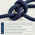 Rainiersupplyco Boat Anchor Rope - Double Braided Marine Rope Anchor Line - 50 Ft X 1/4 Inch Nylon Boating Line With 316 Stainle