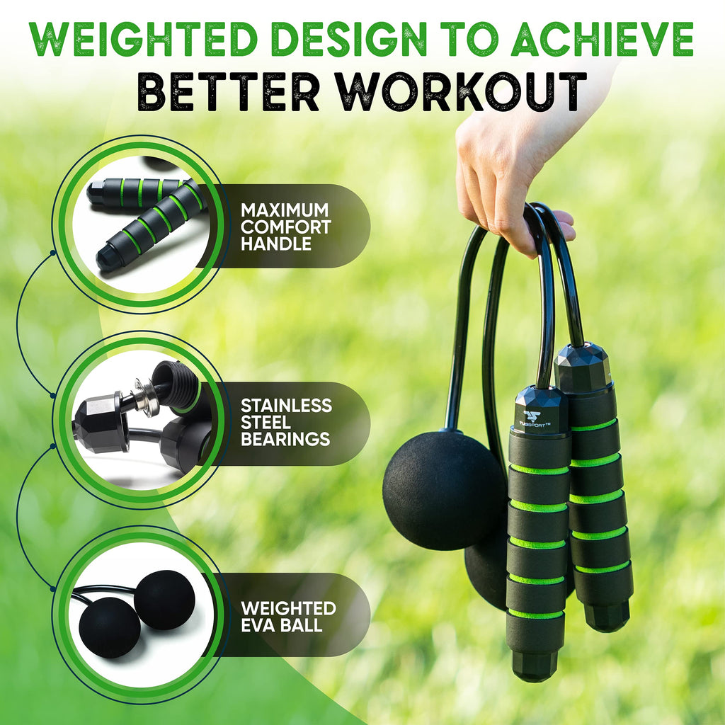 Tugsport Bod Ropes Cordless Jump Rope Beachbody Mbf - Adjustable Length Ropes Ropeless Jump Rope For Beachbody - Eliminate Dad B