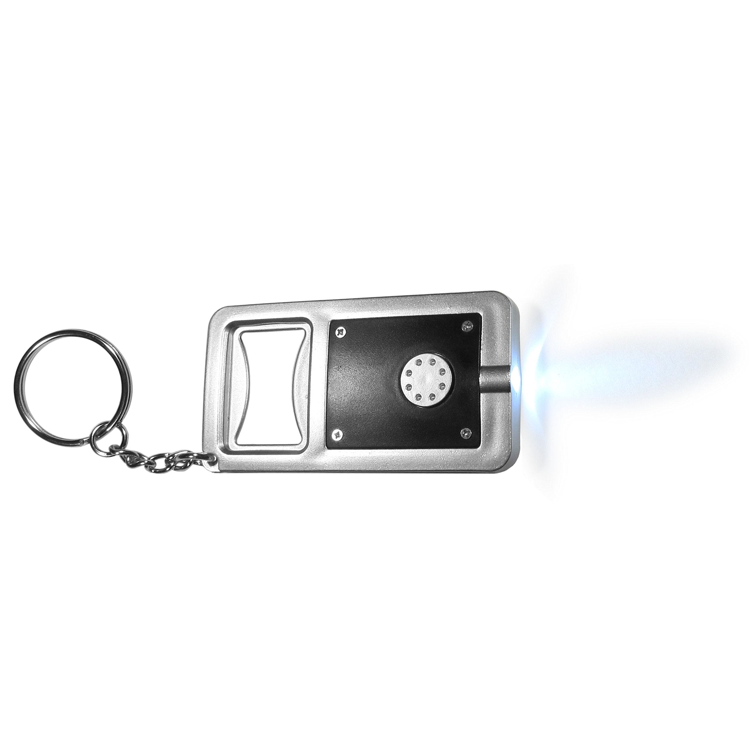 NFL Siskiyou Sports Fan Shop Miami Dolphins Flashlight Key Chain with Bottle Opener One Size Black