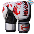Farabi Pro Fighter Boxing Gloves Sparring Gym Bag Punching Focus Pad Mitts (White, 14Oz)