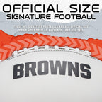 Franklin Sports Nfl Cleveland Browns Autograph Football - Official Size White Panel Souvenir Football For Autographs + Signature