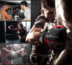 Rdx Boxing Gloves Maya Hide Leather, Muay Thai Kickboxing Mma Sparring Training, Advanced Takka Closure, Padding, Punch Bags Spe