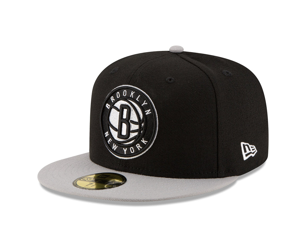 Nba Brooklyn Nets Men'S 2-Tone 59Fifty Fitted Cap , Black , 7 5/8