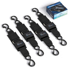Wavesrx Jet Ski & Pwc Trailer Transom Straps (4Pk)  24'' Marine Tie Downs Adjustable Safety Straps  Outperforms Ratcheting And R