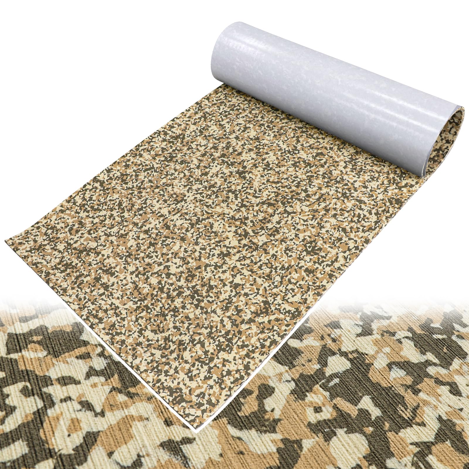 Eva Foam Boat Decking Self Adhesive Boat Flooring 5Mm Camo 94.5 ''X16.4 '' Trimmable Marine Carpeting For Boats Swim Platform Rv