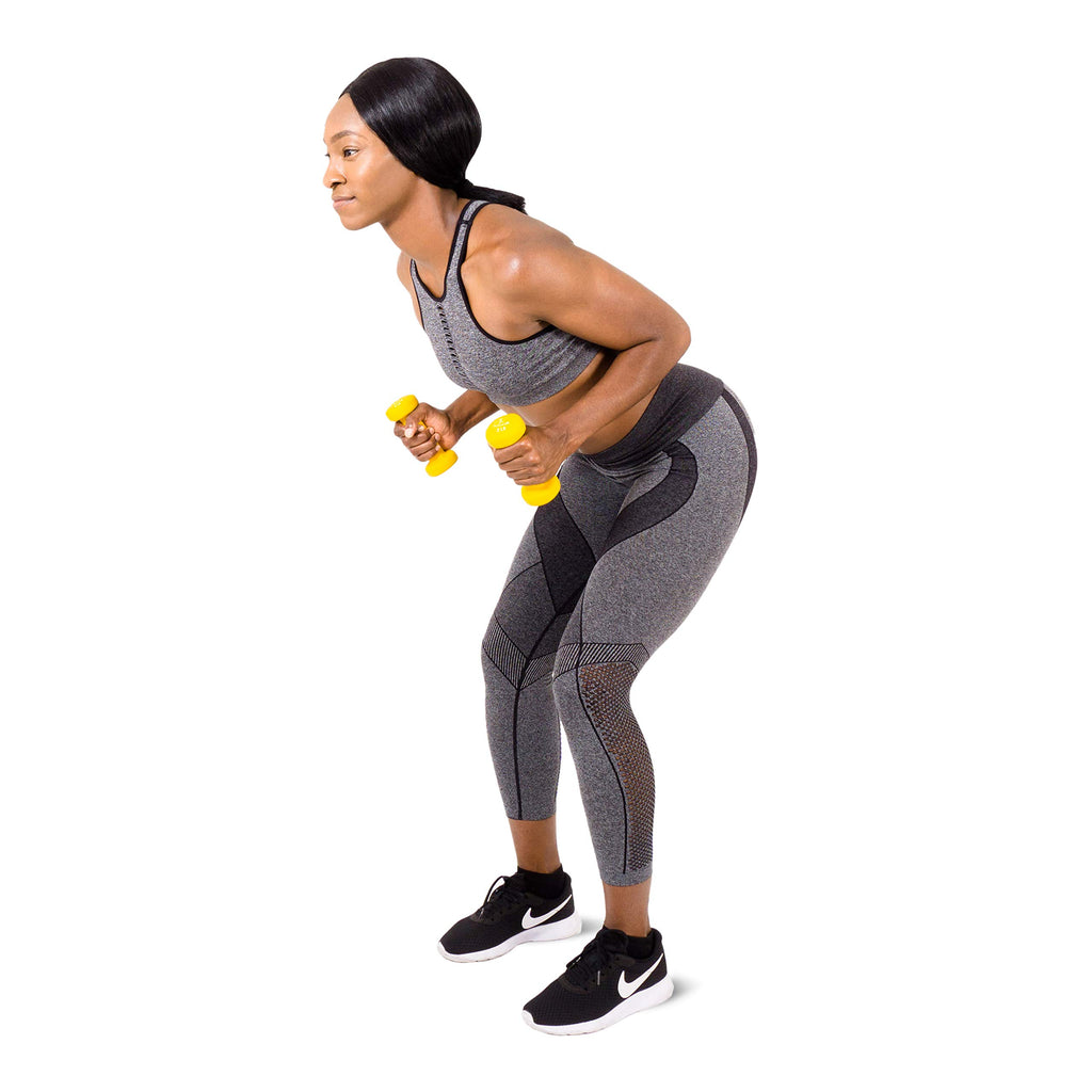 Prosourcefit Set Of 2 Neoprene Dumbbell Coated For Non-Slip Grip, Yellow - 2Lb