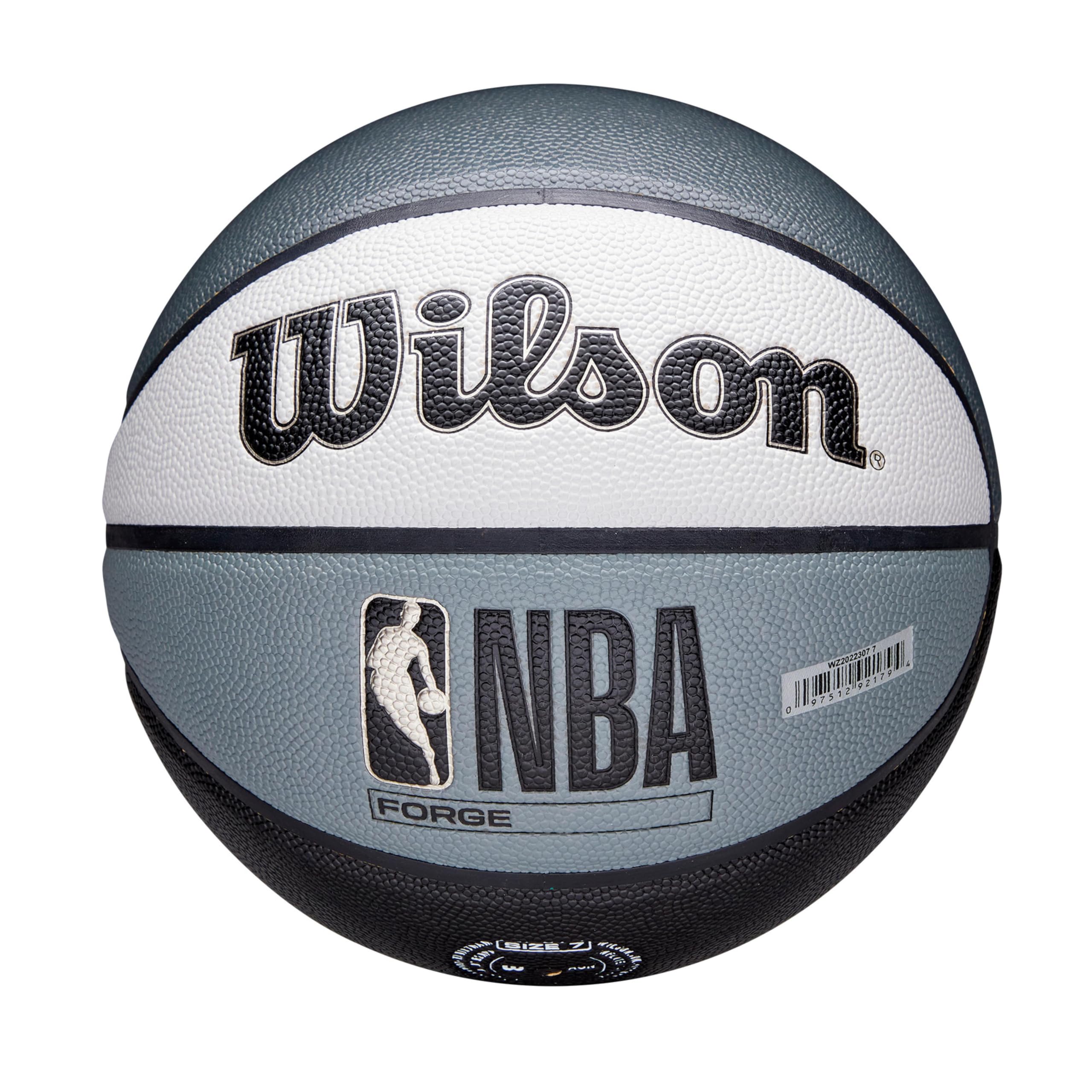 Wilson NBA Forge Wow Indoor/Outdoor Basketball - Black/Grey, Size 7-29.5