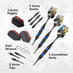 Viper Black Ice Soft Tip Darts With Red Rings, 16 Grams