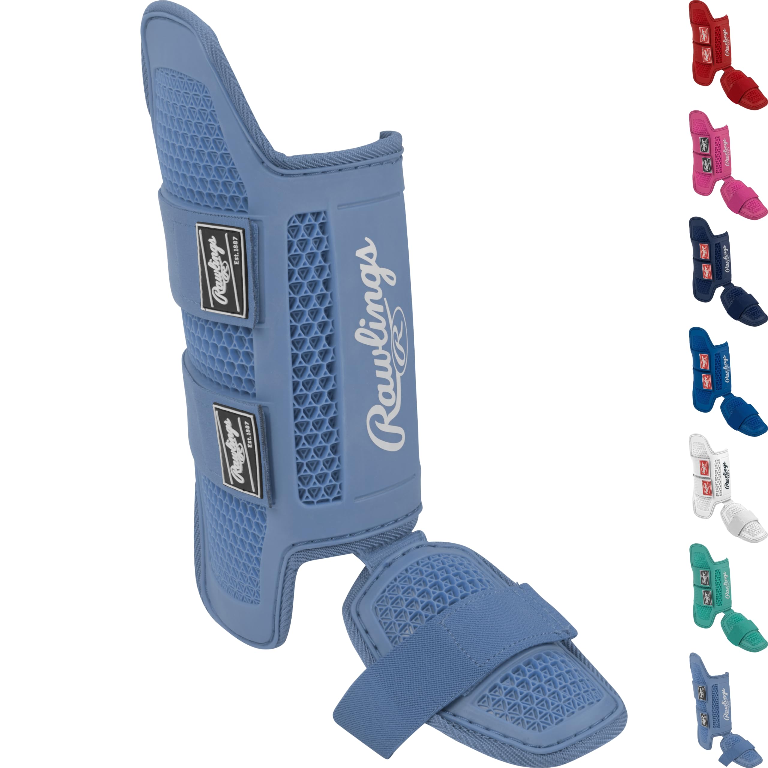 Rawlings | Batters Leg Guard | Baseball/Softball | Small (One Size Fits Most) | Columbia Blue