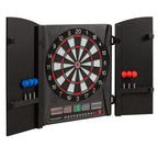 Accudart Apollo Electronic Dartboard Cabinet - 38 Game Modes - 137 Game Variations - Advanced Features - Colorful Backlit Scorin