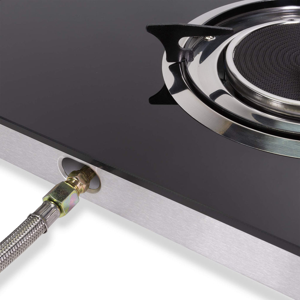 Barton Deluxe Propane Gas Range Stove 2 Burner Cooktop Auto Ignition Outdoor Grill Camping Stoves Station Lpg