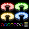 Kingtop Led Golf Hole Lights With Lens, Rgb Light Up Night Golf, Putting Green Cup Lights, Glowing In The Dark Lights For Golf H