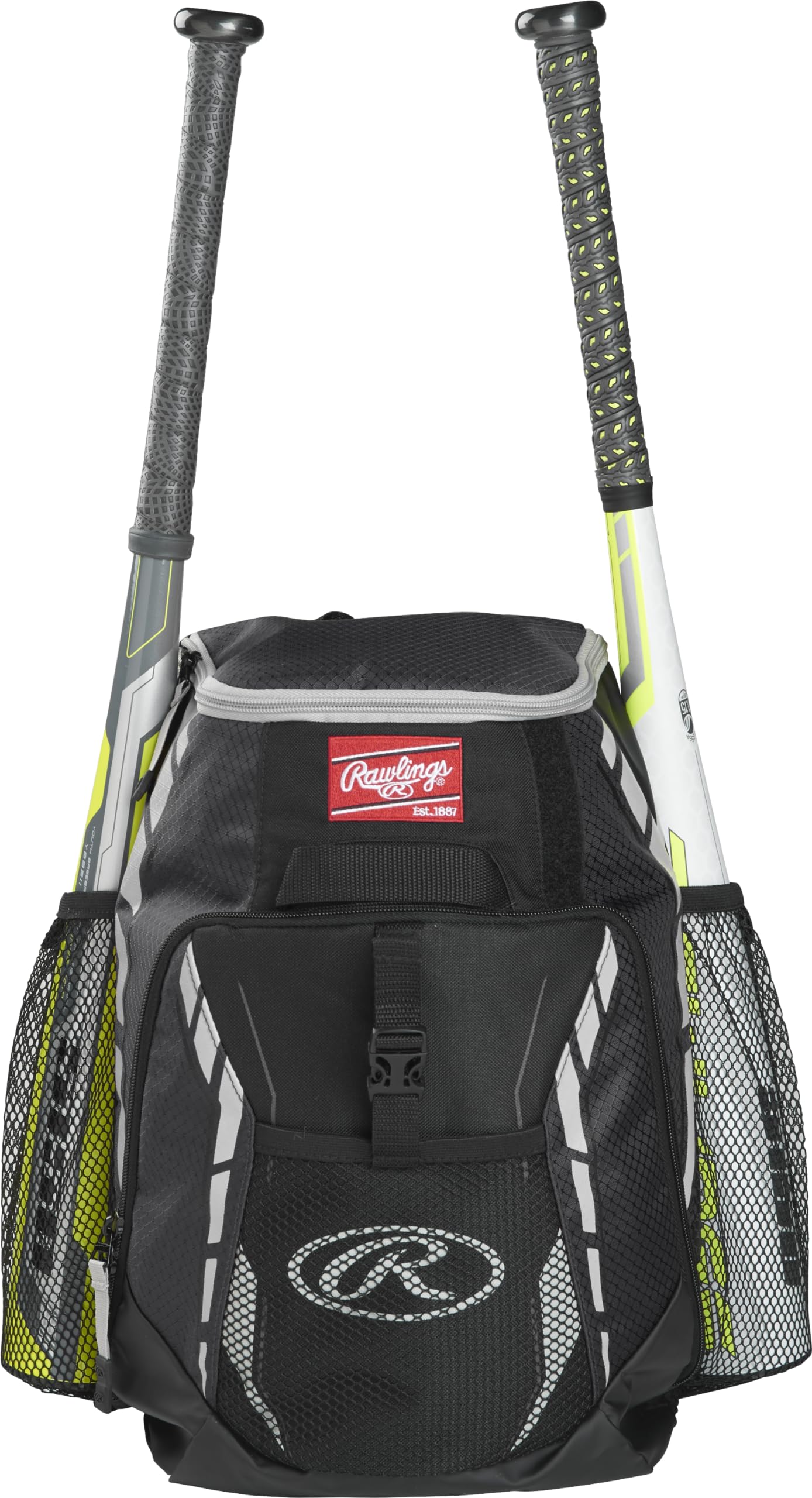 Rawlings | R400 Backpack Equipment Bag | Black (16 H x 12 L x 7.5 D )
