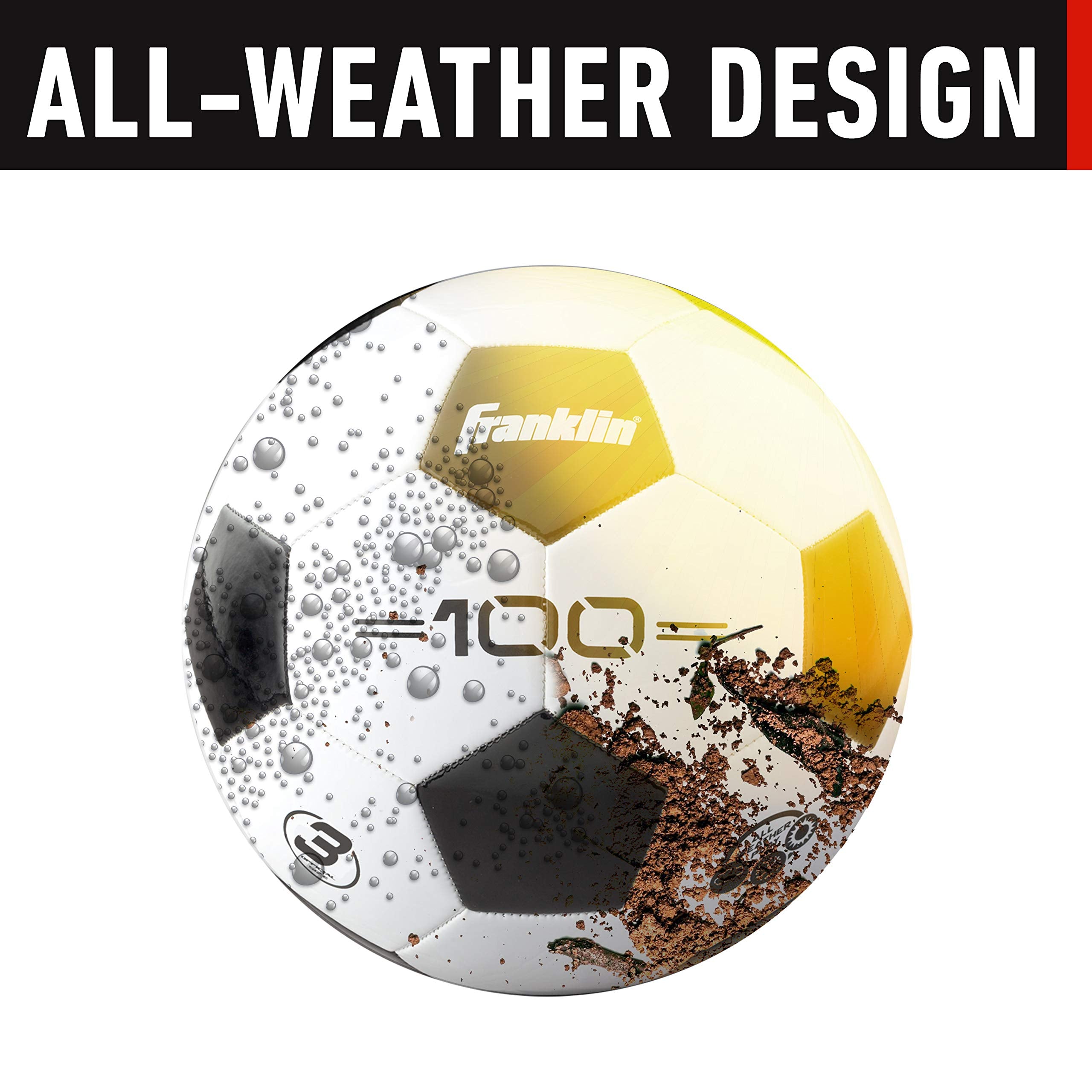 Franklin Sports Size 3 F-100 Youth 12 Pack Bulk Soccer Balls With Pump