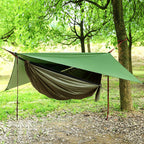 Portable Single Double Nylon High Strength Parachute Hammock Rainfly Set, Camping Hammock With Rain Fly Tarp And Mosquito Net Te