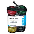 Champro Training Baseballs, Set Of 6 (Red/Maroon/Green/Yellow/Blue/Black, 9-Inch)