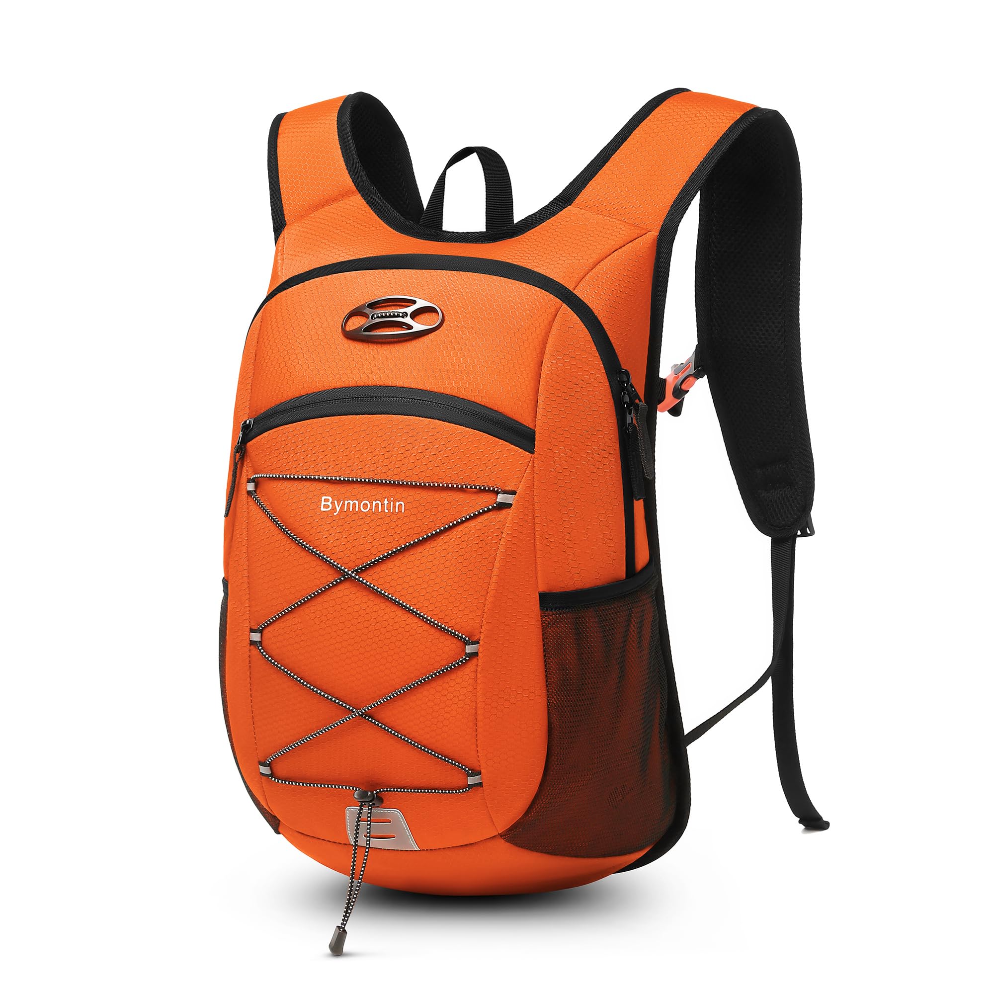Bymontin Ultra-Light Soft Daypack 15L/20L, Cushioned Breathable Back Panel Backpack, Lightweight Packable Travel Backpack (Orang