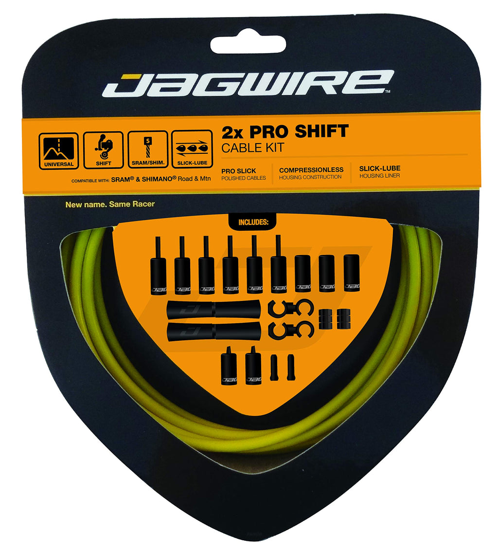 Jagwire - Universal 2X Pro Shift Cable Kit | Sram And Shimano Compatible | 3000 Mm | Yellow