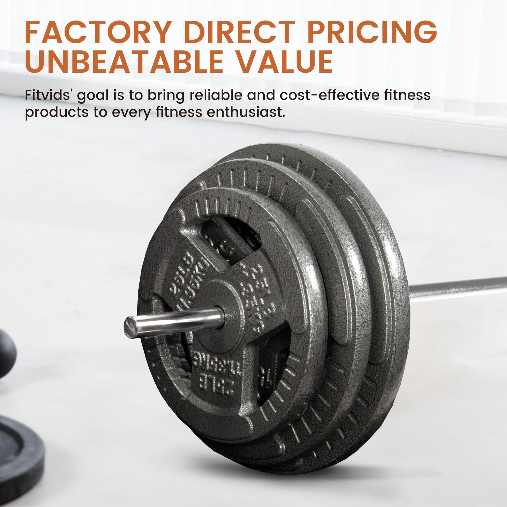 Fitvids 6FT Stardard Barbell for Weightlifting and Power Lifting - 300 Pound Capacity - 6FT, Chrome - 6-Foot, Chrome