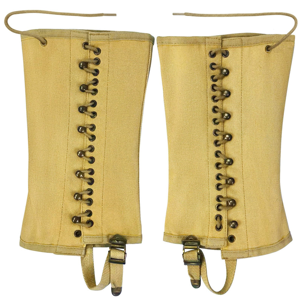 Smont Ww2 Us. M1936 Gaiters Leggings Repro Wwii Soldier Canvas Puttee For Hiking Climbing Khaki