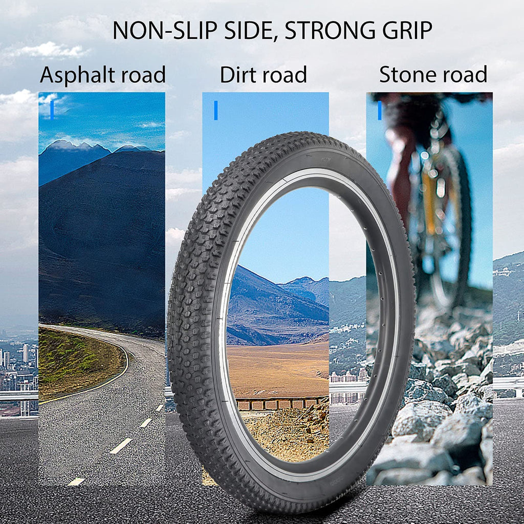 Hycline Bike Tire,20X2.125-Inch Folding Replacement Tire For Mtb Mountain Bicycle-Black