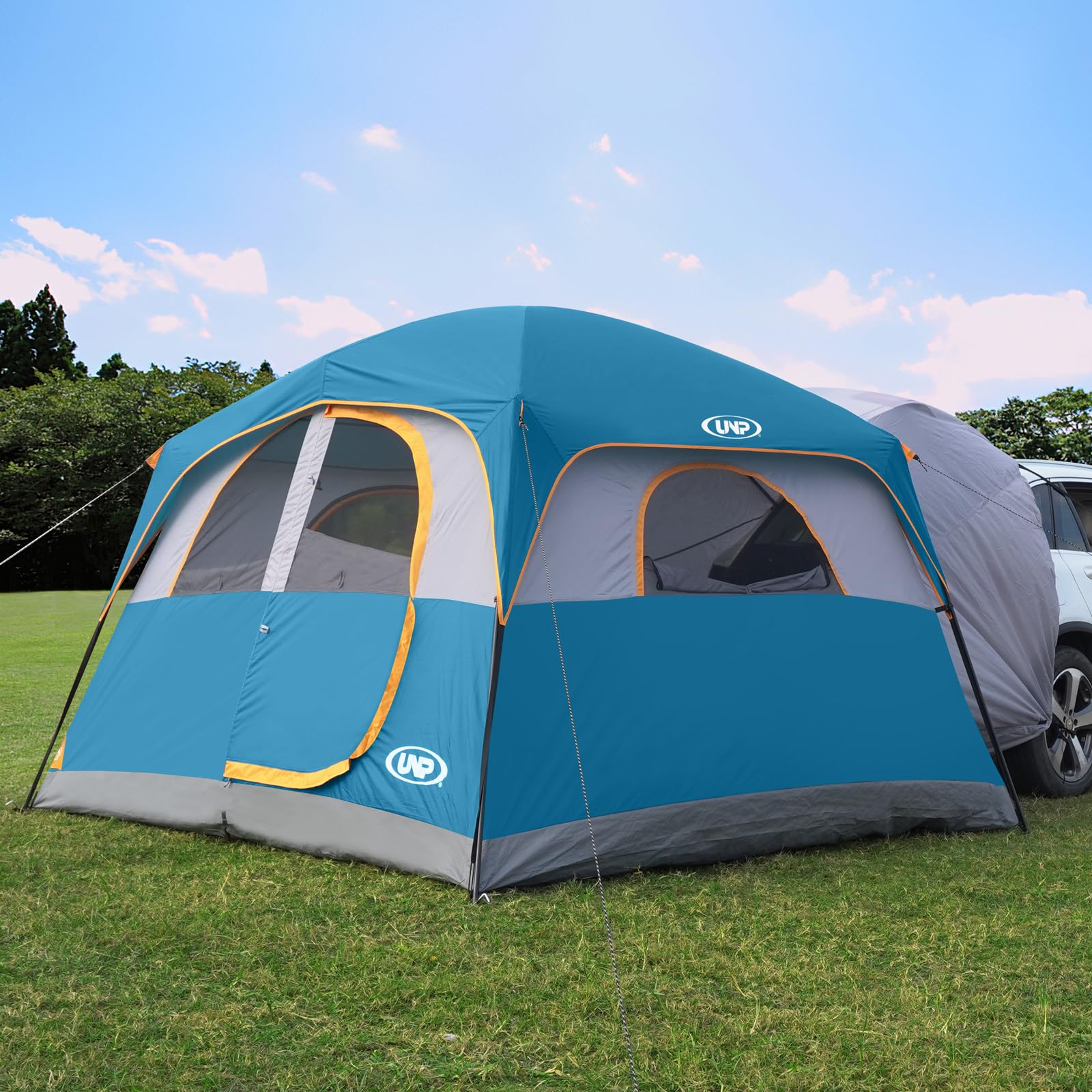 Unp Suv Tent For Camping, 6-Person Car Camping, Suv Tailgate Tent For Outdoor, Easy Set Up With Rainfly 10'X9'X78In(H) (Ocean Bl