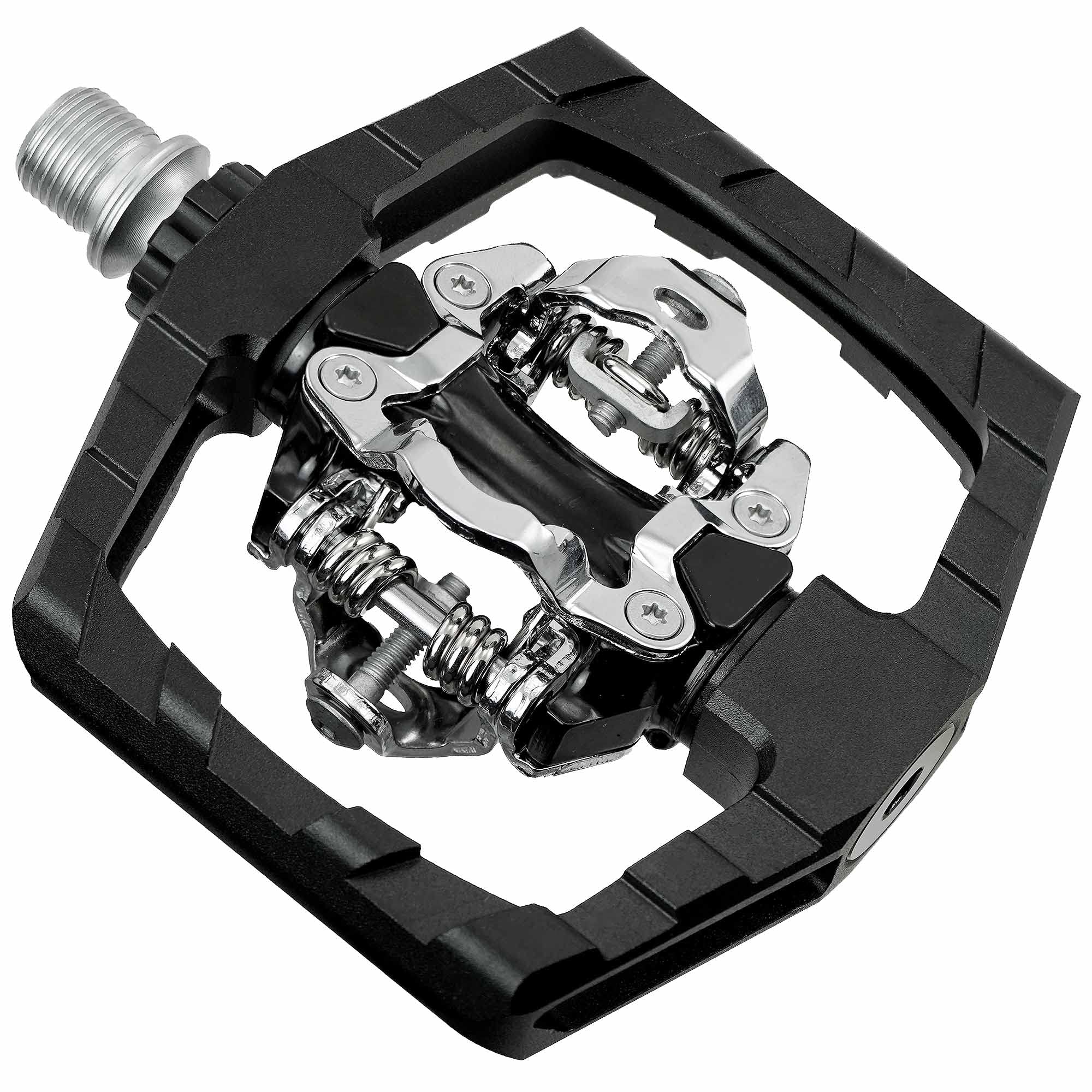 Venzo Click'R Compatible With Shimano Spd Mountain Bike Sealed Pedals With Cleats - Dual Platform Clipless Pedals For Mountain B
