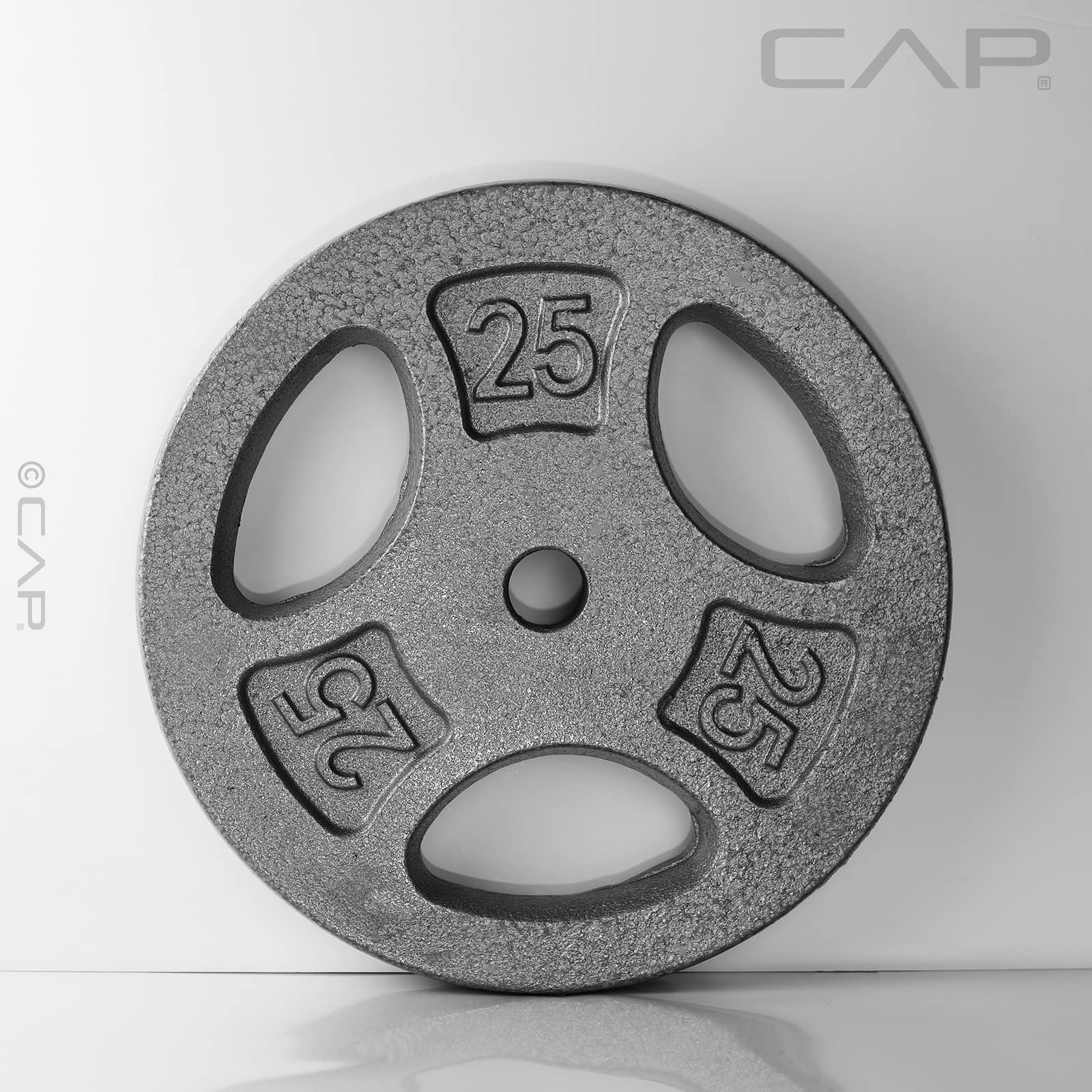 Cap Barbell Standard 1-Inch Grip Weight Plates 25 Lbs Gray, Pack (X1) (Rwpis-025A)