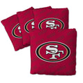 YouTheFan Officially-Licensed NFL San Francisco 49ers Set of 4 Cornhole Bags - All Weather Regulation 6    x 6    Size - 16oz We