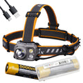 Fenix HP25R v2.0 USB-C Rechargeable Headlamp Bundle with Backup Battery, 1600 Lumen Spotlight, 400 lumens Floodlight and Red Lig