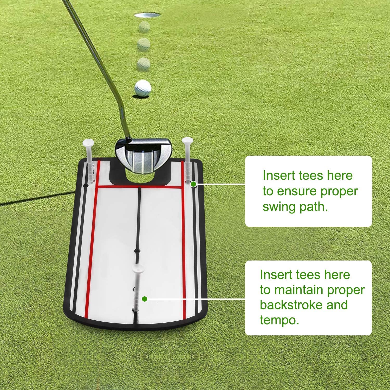 Hh-Golf? Golf Putting Alignment Mirror, Portable Putting Practice Trainer, Trainer Eye Line Practice Your Putting Alignment Tool