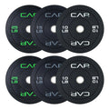 CAP Barbell 370 LB Economy Olympic Bumper Plate Set with Color Logo | Black