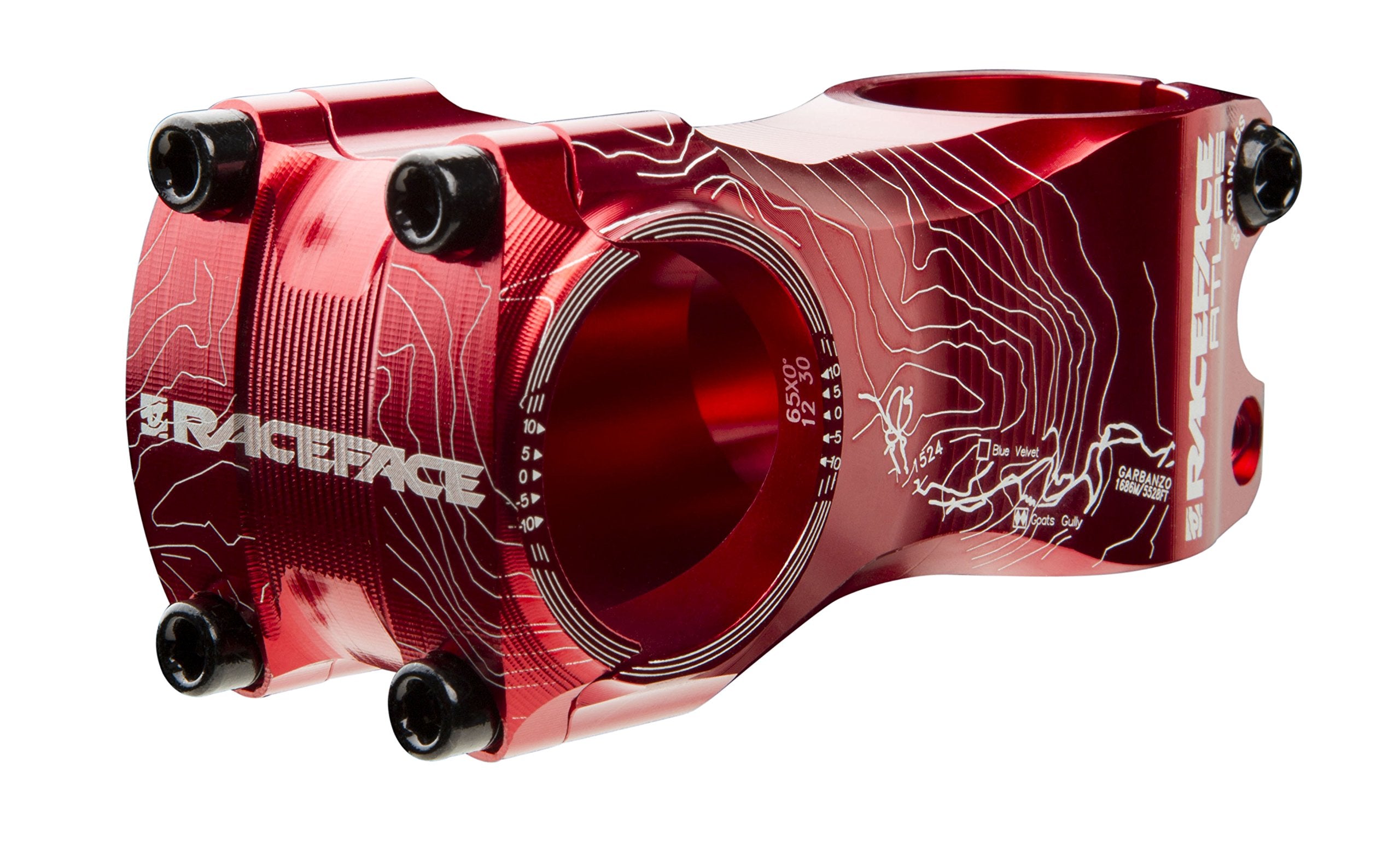 Race Face Atlas Mountain Bike Stem (Red, 31.8-mm Clamp, 65-mm, 1-1/8-Inch)