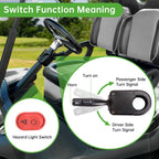 10L0L Golf Cart Turn Signal Kit With Horn Brake Hazard Blinker Light Switch Fits Golf Cart Light Kit With 9-Pin Plug Wiring Harn