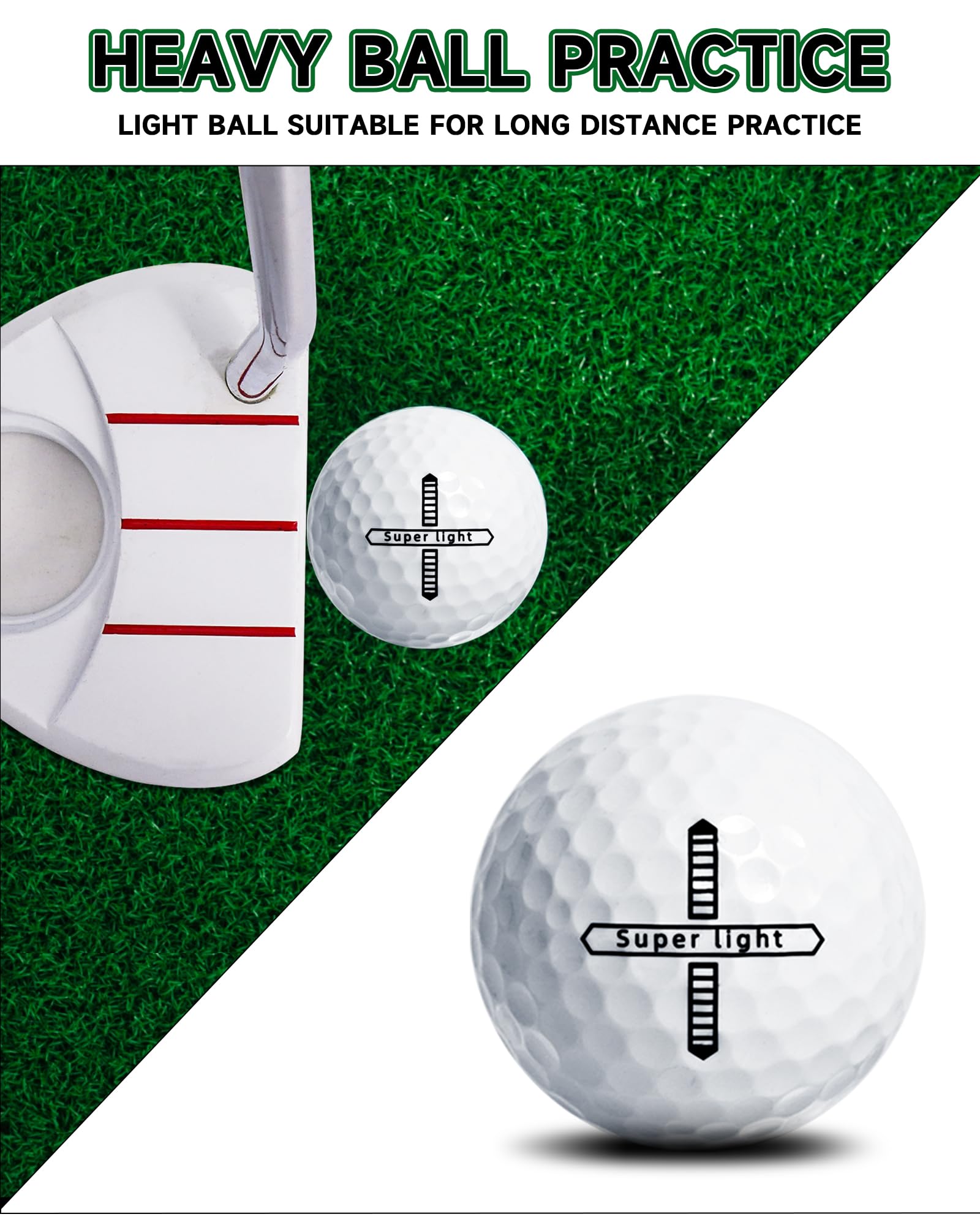 Caiton Putt Practice Balls-Improve The Accuracy Of Putts, Visualization Putting Aid, Golf Putting Score Reduction, Golf Putting