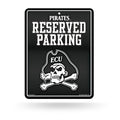 Rico Industries NCAA East Carolina Pirates Metal Parking Sign 8.5 x 11 Carbon Fiber Metal Parking Sign - Great for Man Cave, Bed