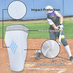 Youper Youth Girls Classic Compression Softball Sliding Shorts, Padded Softball Sliders (White/Grey, X-Large)