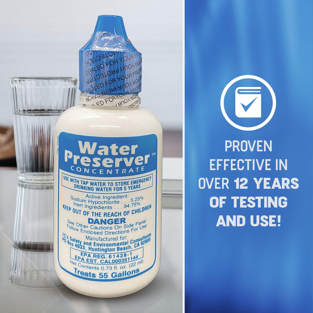 55 Gallon Water Preserver Concentrate 5 Year Emergency Disaster Preparedness, Survival Kits, Emergency Water Storage, Earthquake