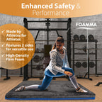 Foamma Soft Gymnastics Mat - Velvet Landing Mat For Kids And Adults, Exercise Mat With Velvet Washable Cover, High-Density Tumbl