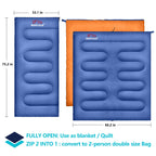 Rioyalo Backpacking Sleeping Bag For Adults Youth - Compact Lightweight Waterproof - 3 Season Cool/Warm Weather - Summer Spring