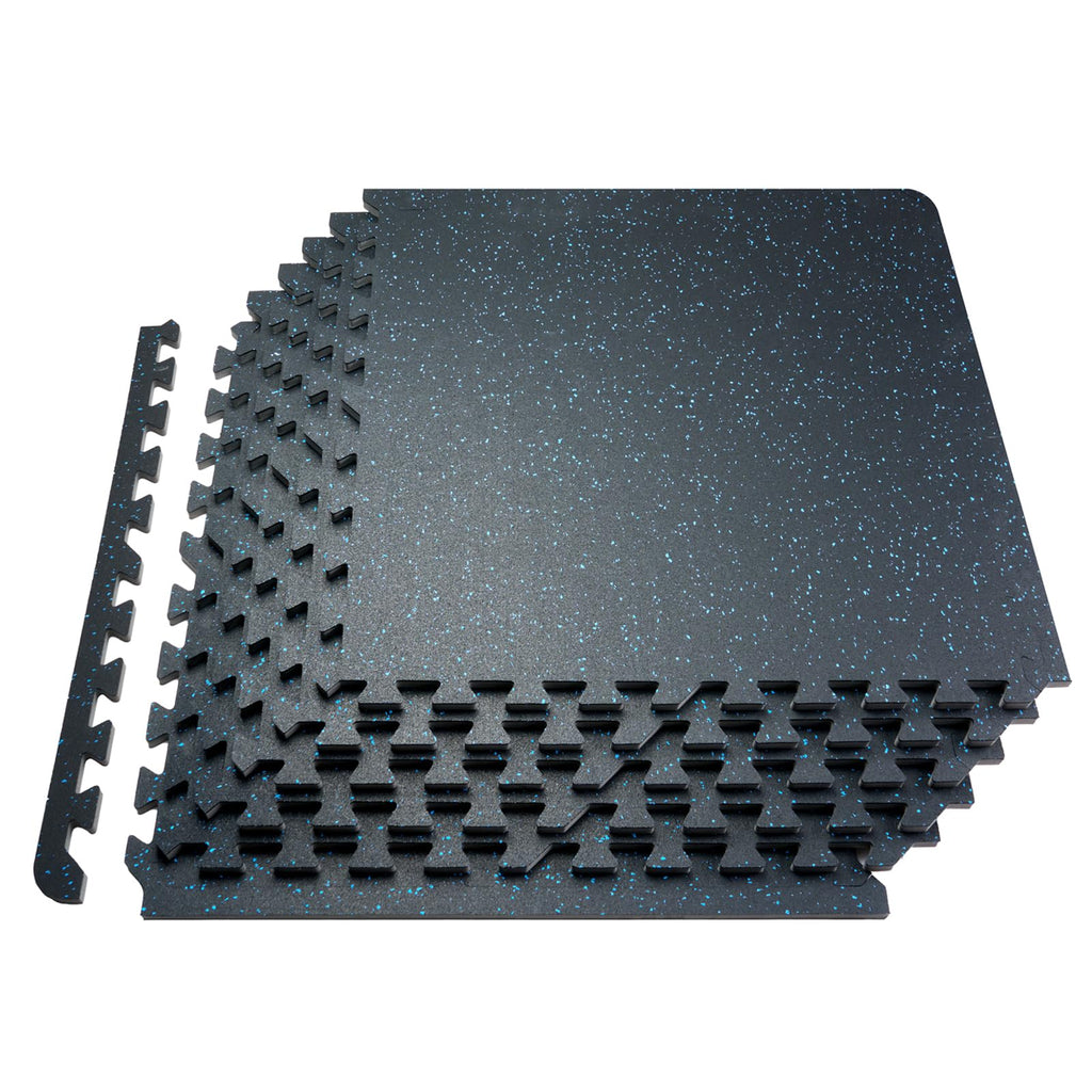 Vevor 25 Pcs 0.56'' Thick Gym Floor Mats, 24''X24'' Eva Foam & Rubber Top Interlocking Workout Mats With 100 Sq.Ft Coverage, Wat