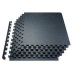 Vevor 25 Pcs 0.56'' Thick Gym Floor Mats, 24''X24'' Eva Foam & Rubber Top Interlocking Workout Mats With 100 Sq.Ft Coverage, Wat