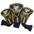 Team Golf Nhl Pittsburgh Penguins Contour Golf Club Headcovers (3 Count) Numbered 1, 3, & X, Fits Oversized Drivers, Utility, Re