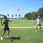 Funsparks Jazzminton Paddle Game Select Double - 4 Paddles 11 Birdies 4 Balls - A Must Have Racquet Game - Lawn, Yard, Beach Gam
