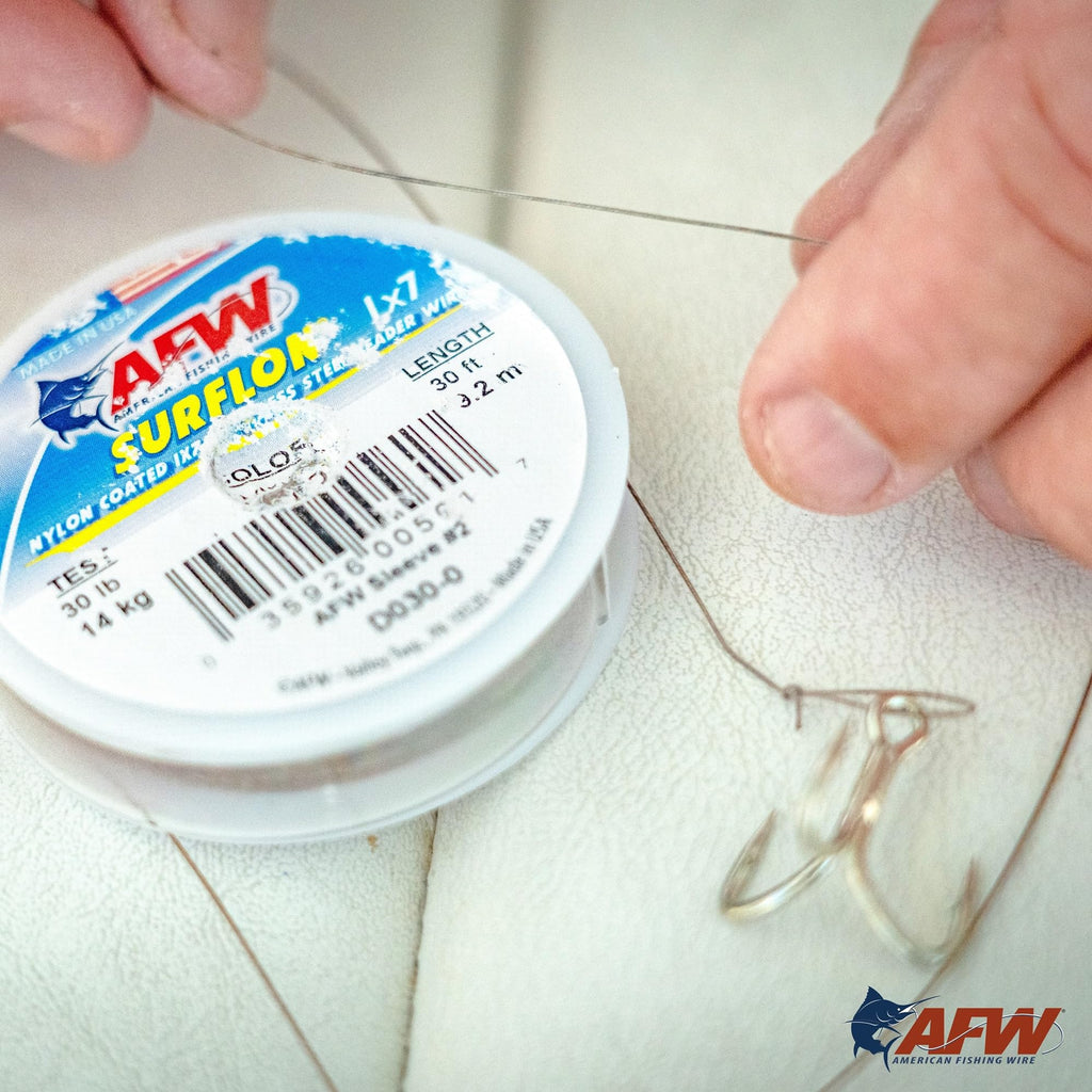 American Fishing Wire Surflon, Nylon Coated 1X7 Stainless Steel Leader Wire, 45 Lb Test, .028 Diameter, Bright, 300 Ft