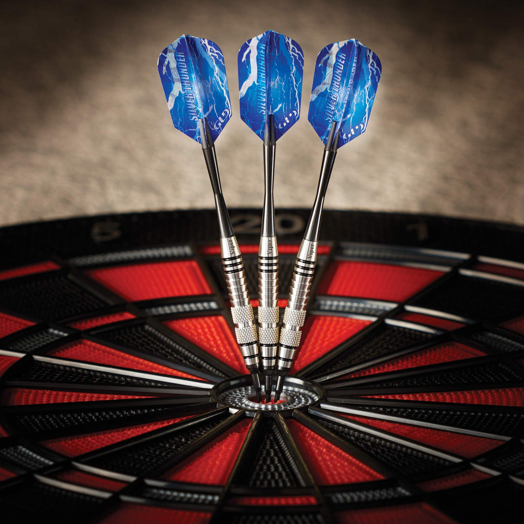 Viper Silver Thunder Soft Tip Darts, 2 Knurled Bands, 18 Grams