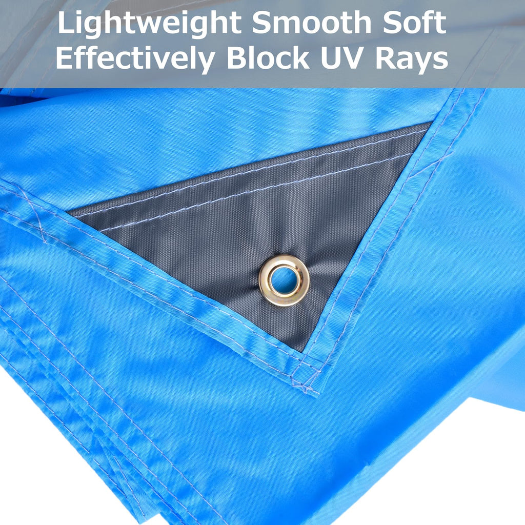 Azarxis Tent Tarp Waterproof Camping Tarpaulin Groundsheet Footprint For Hiking Backpacking(S, Sky Blue)